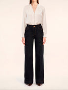 LaMuRaY Ellurel straight-leg jean in deep indigo denim, front view